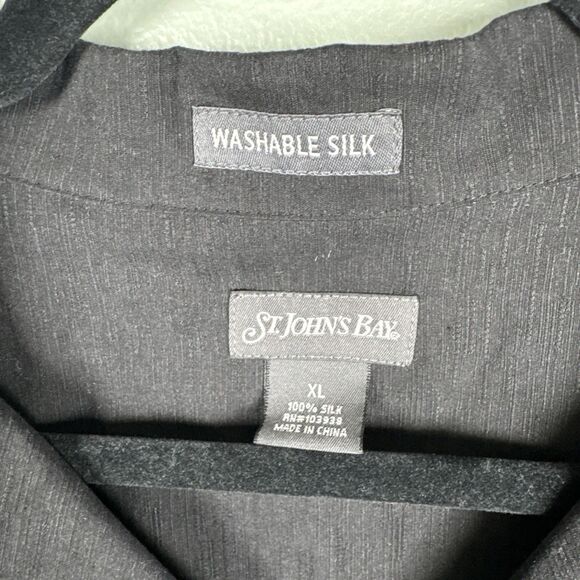 St John’s Bay Short Sleeve‎ Button Up Silk Vacation Hawaiian Shirt Mens XL EUC - Picture 5 of 9